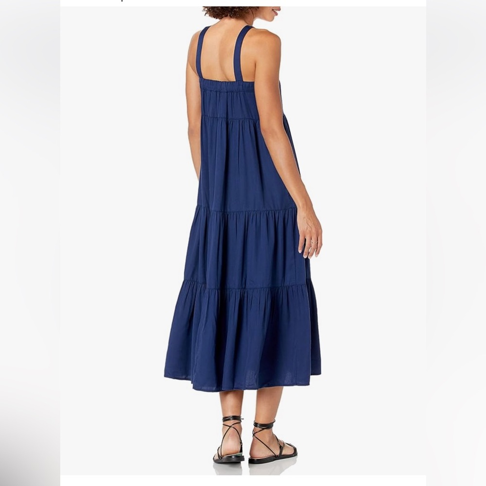The Drop Britt Tiered Maxi Tent Dress Navy - Picture 2 of 4